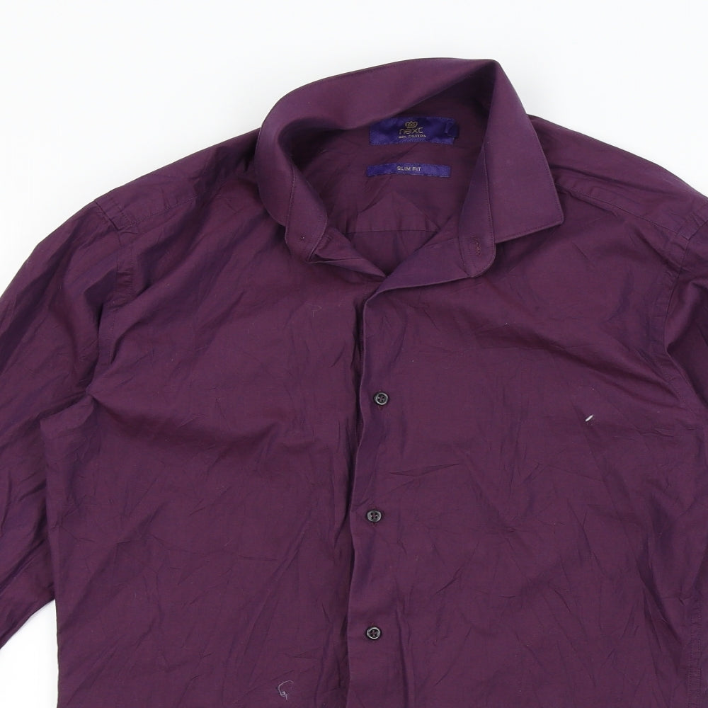 NEXT Mens Purple    Dress Shirt Size 38