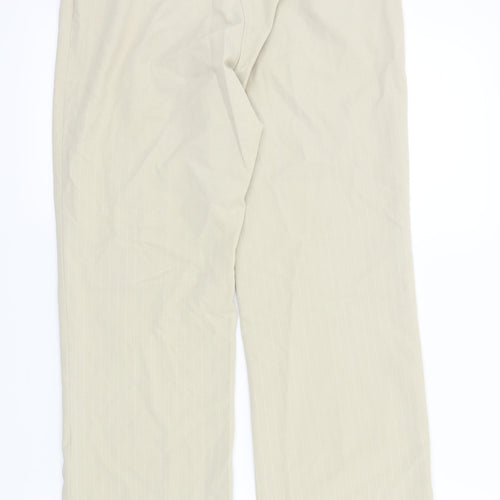 Ficelle Womens Beige   Trousers  Size 12 L29 in - side zip