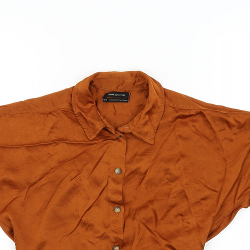 Urban Outfitters Womens Brown   Basic Blouse Size XS  - tie waist