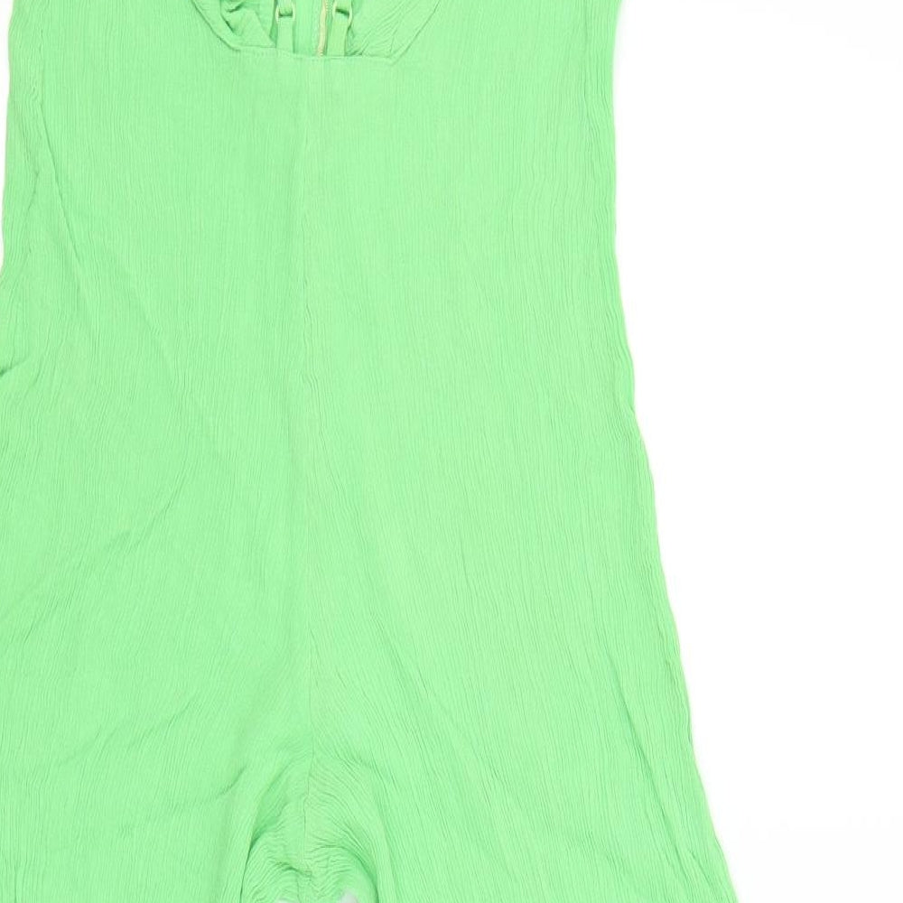 ASOS Womens Green   Playsuit One-Piece Size 10 L25 in