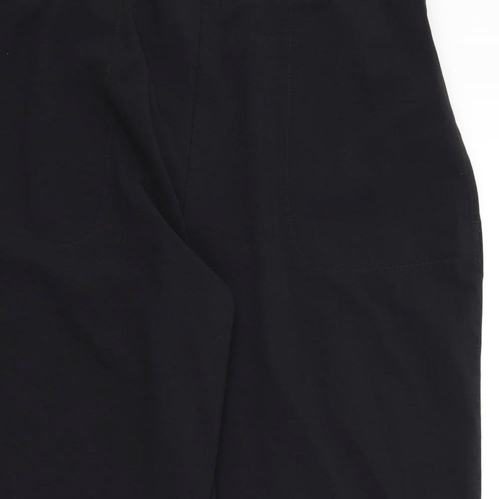 M&S Womens Black   Trousers  Size 16 L30 in - side zip