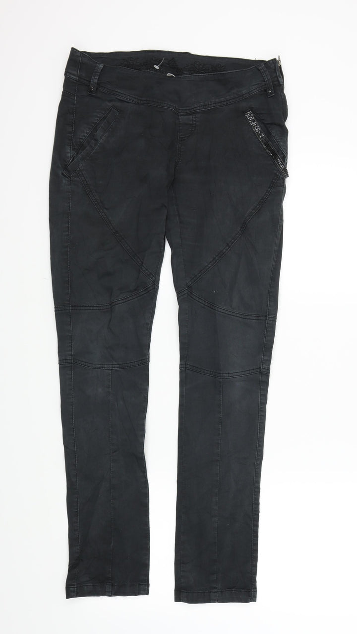 Preworn Womens Black Skinny Jeans Size M L30 in
