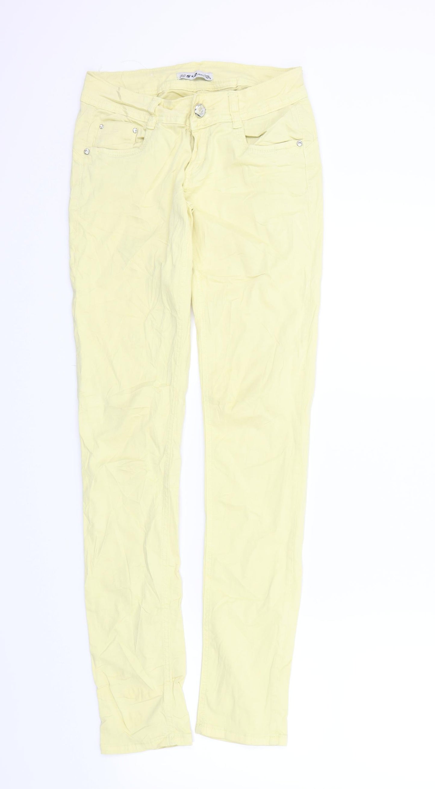 s d jeans Womens Yellow   Skinny Jeans Size S L30 in