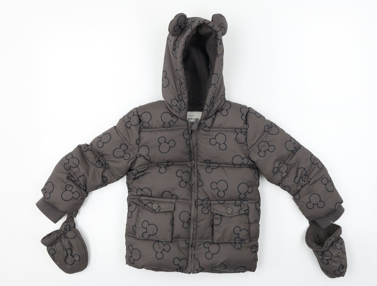 George Girls Grey   Jacket Coat Size 18-24 Months