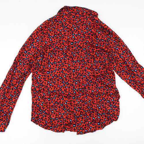 NEXT  Womens Red   Basic Button-Up Size 10