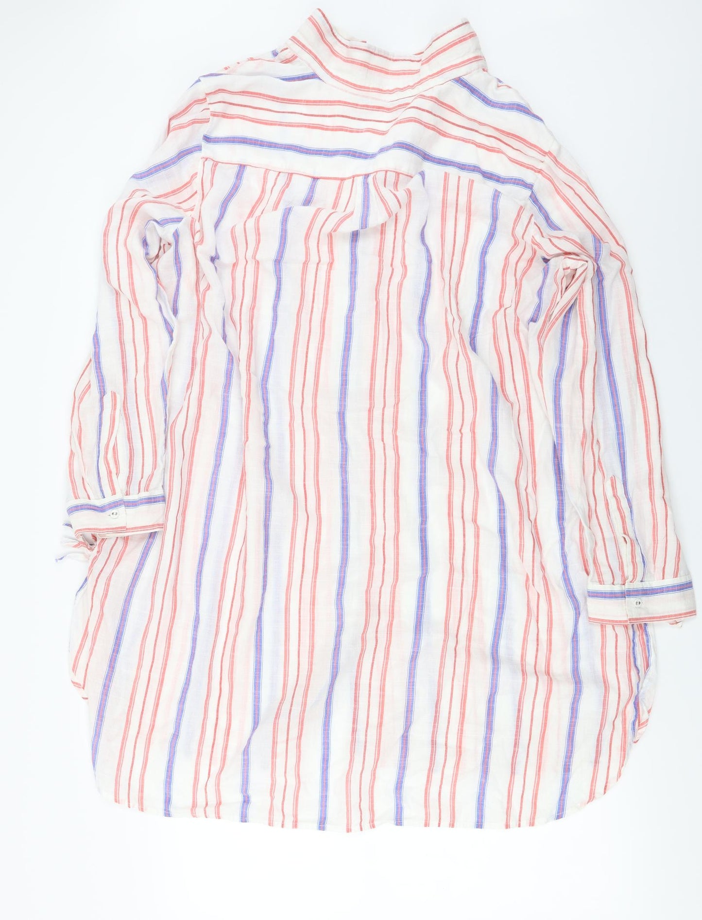 Marks and Spencer  Womens White Striped  Basic Button-Up Size 22