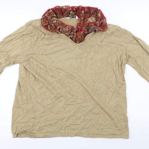 Heather Valley  Womens Beige   Basic T-Shirt Size 18