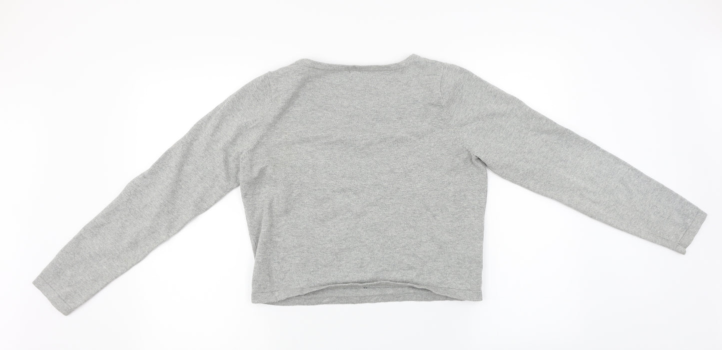 NEXT  Womens Grey   Pullover Jumper Size 12  - heart pattern