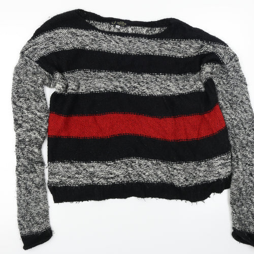 New Look  Womens Grey Striped  Pullover Jumper Size S