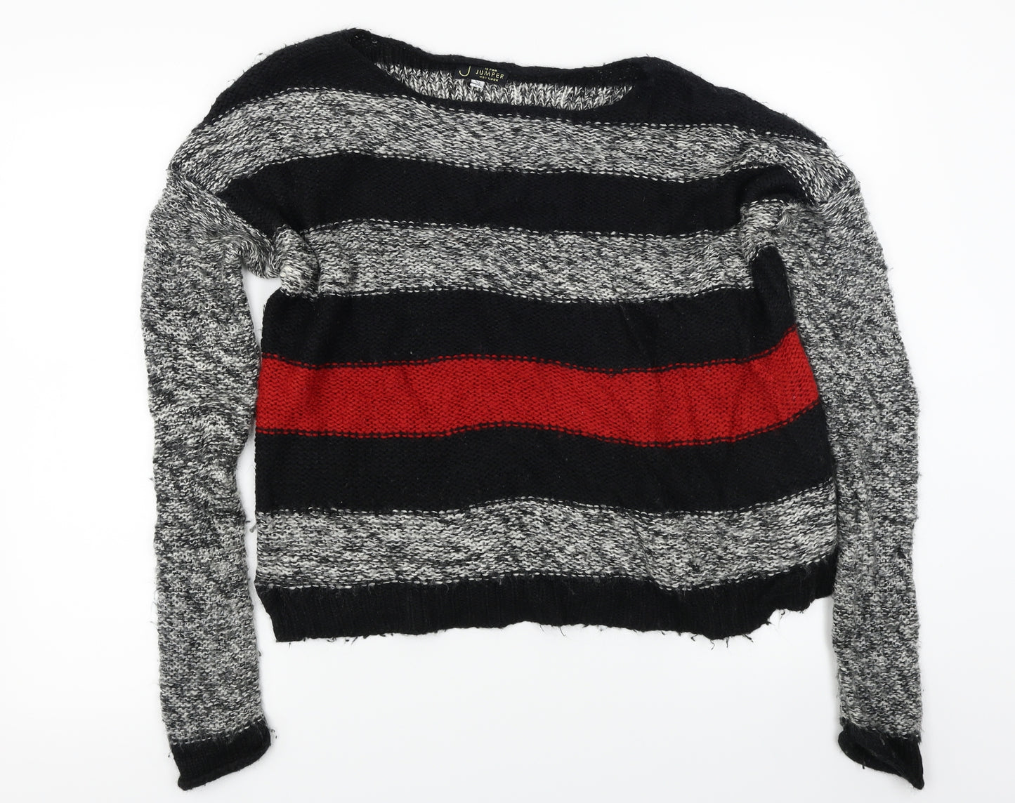 New Look  Womens Grey Striped  Pullover Jumper Size S
