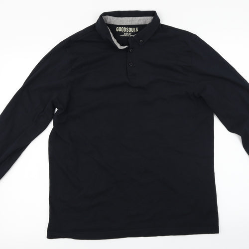 Goodsouls  Mens Black    Polo Size L