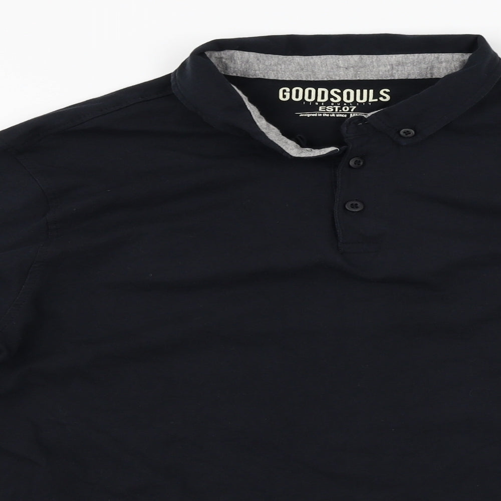 Goodsouls  Mens Black    Polo Size L