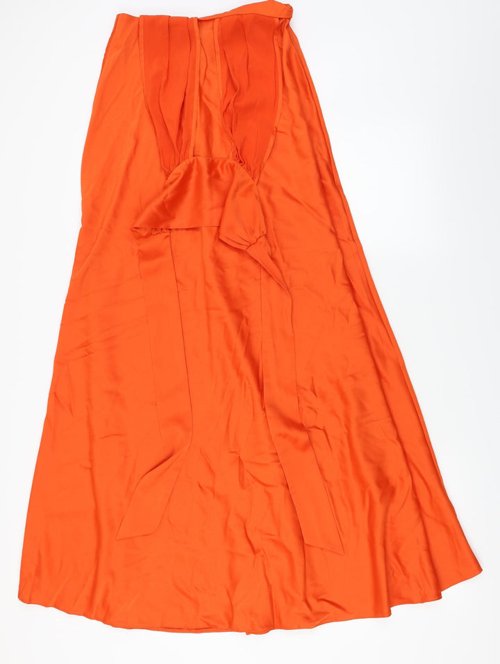 Nasty Gal Womens Orange A-Line Skirt Size 4