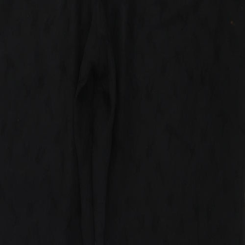 Monsoon  Womens Black Floral  Trousers  Size 14 L25 in