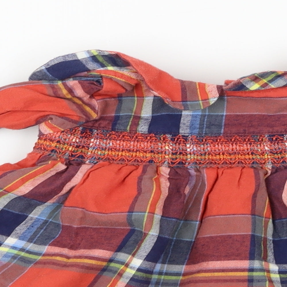 Marks and Spencer  Girls Red Check  A-Line  Size 3-6 Months