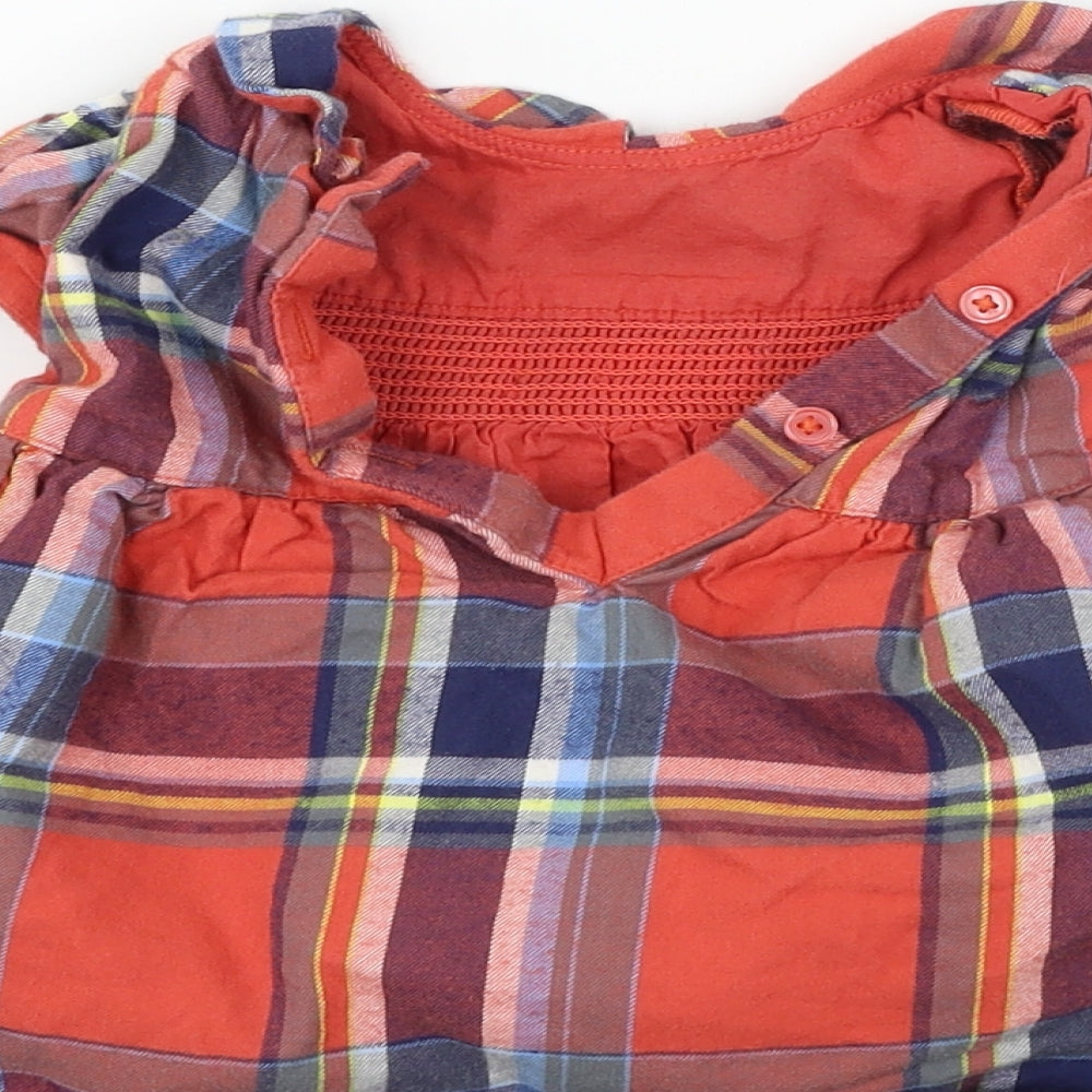 Marks and Spencer  Girls Red Check  A-Line  Size 3-6 Months