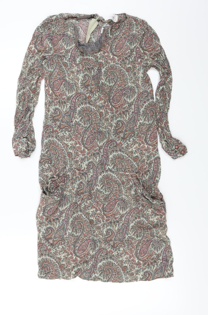 SOFT GREY Womens Red Floral Bodycon Size 6