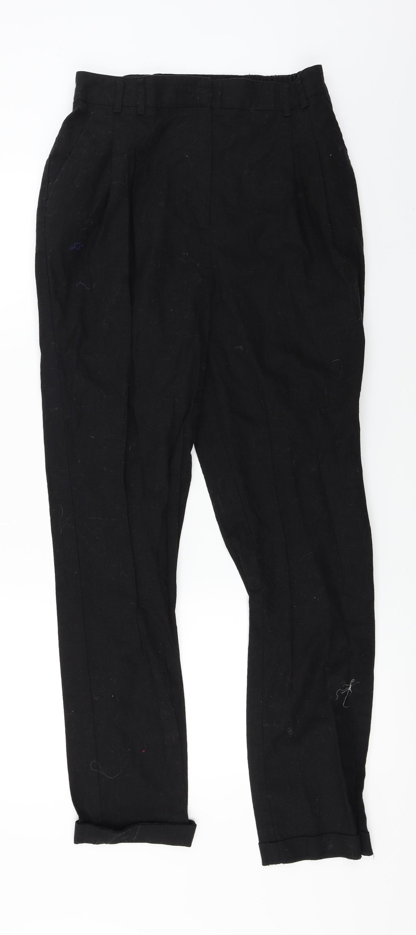 ASOS  Womens Black Houndstooth  Trousers  Size 10 L27 in