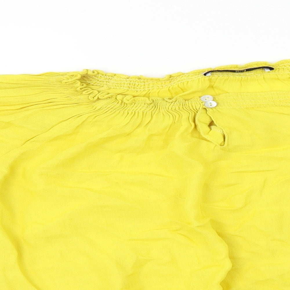 TU Womens Yellow   Basic Blouse Size 14