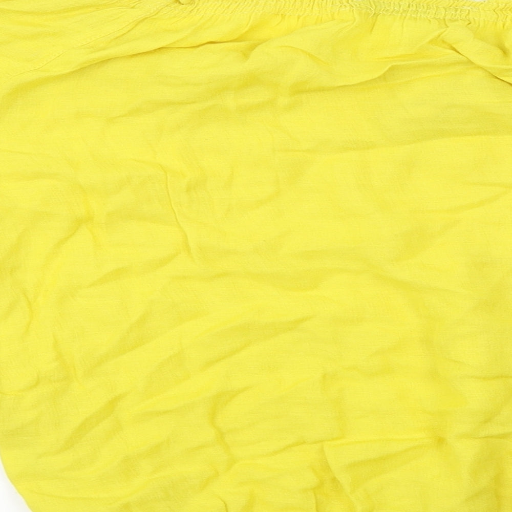 TU Womens Yellow   Basic Blouse Size 14