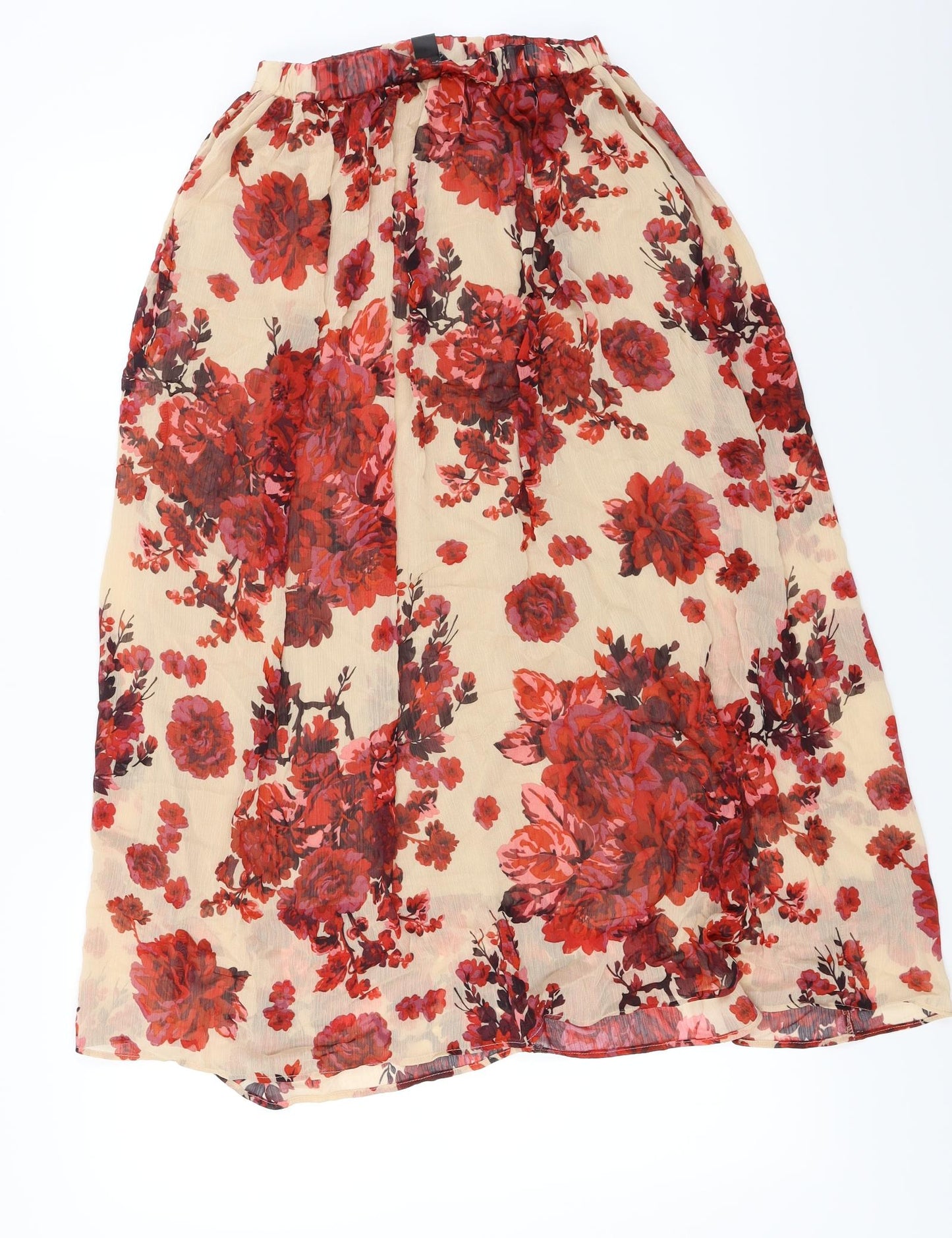Primark  Womens Pink Floral  A-Line Skirt Size 12
