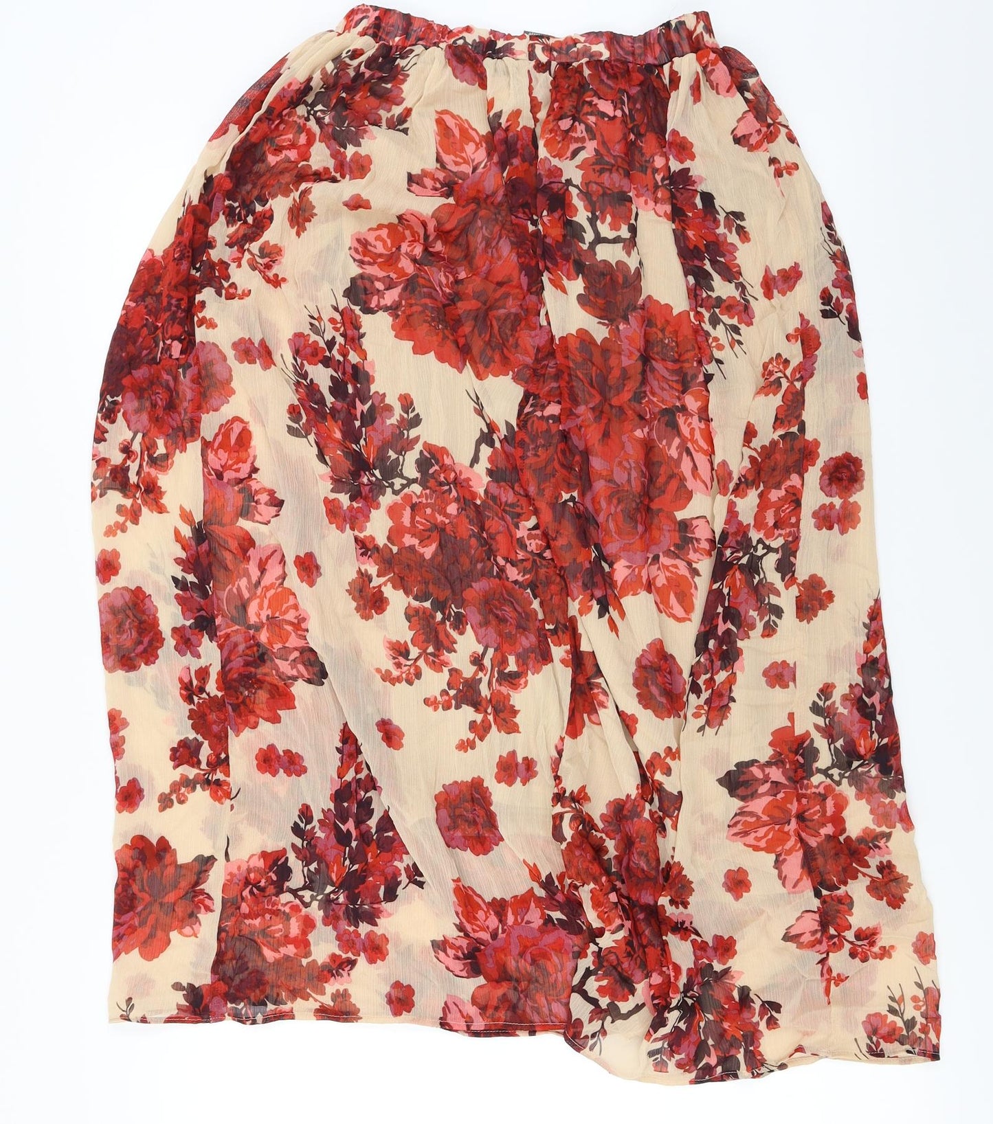 Primark  Womens Pink Floral  A-Line Skirt Size 12