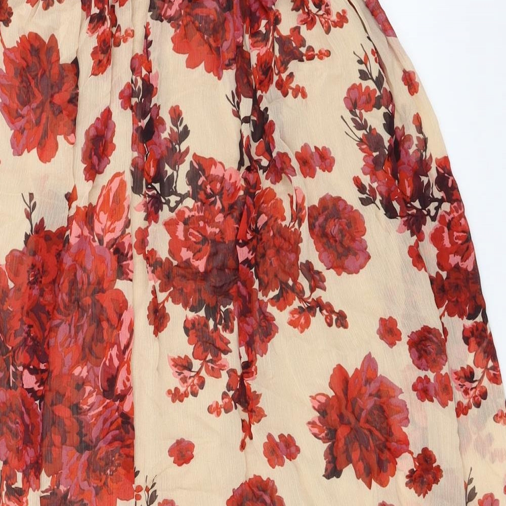 Primark  Womens Pink Floral  A-Line Skirt Size 12