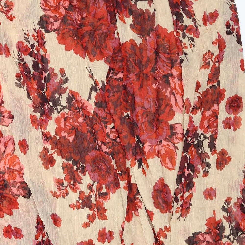 Primark  Womens Pink Floral  A-Line Skirt Size 12