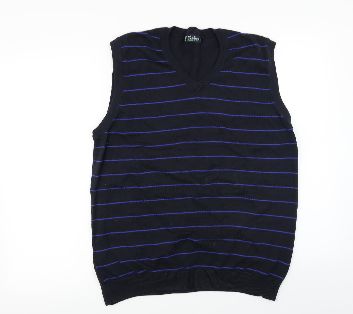 Marks and Spencer  Womens Blue Striped  Vest Jumper Size L