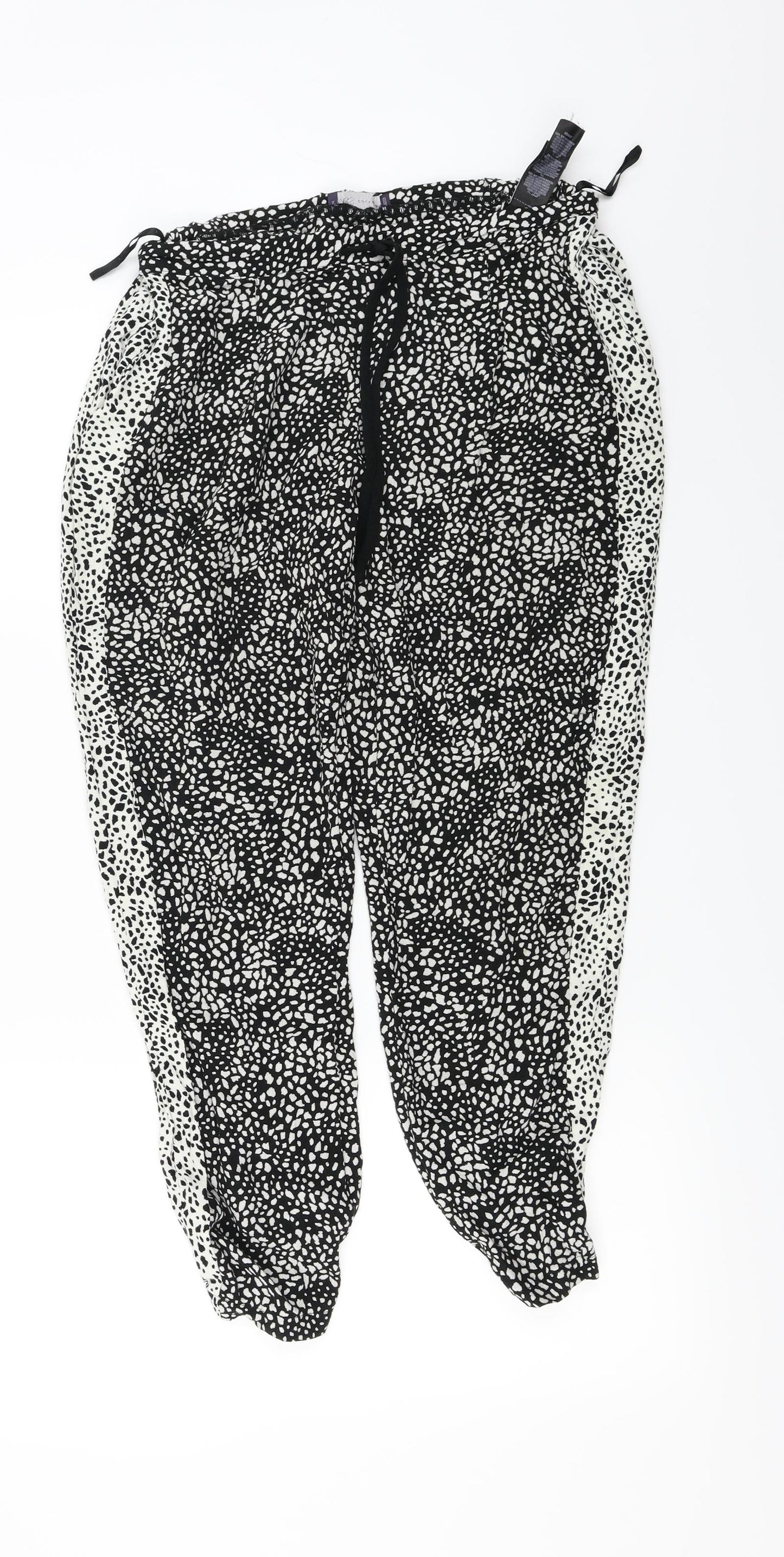 Marks and Spencer  Womens White Animal Print  Trousers  Size 12 L24 in