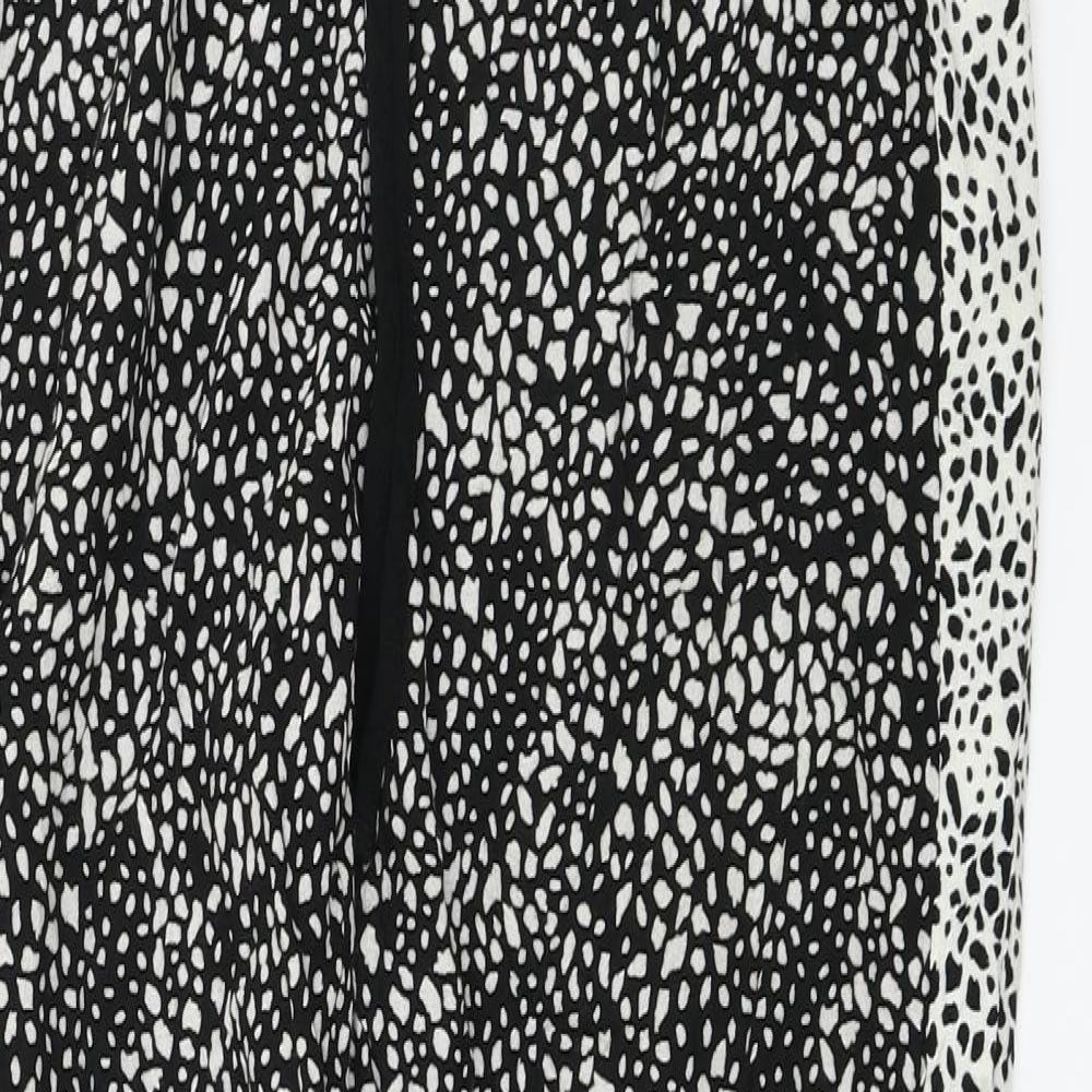 Marks and Spencer  Womens White Animal Print  Trousers  Size 12 L24 in