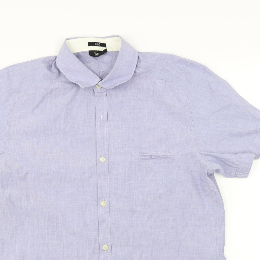 HUGO BOSS  Mens Blue    Button-Up Size M