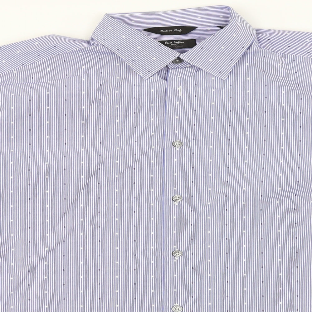 Paul Smith  Mens Black Striped   Dress Shirt Size L