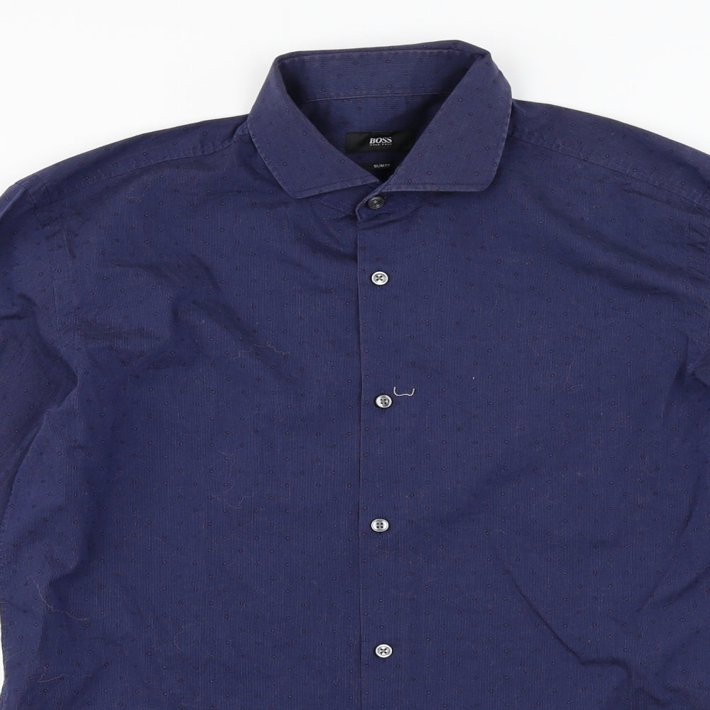 HUGO BOSS  Mens Blue    Button-Up Size M