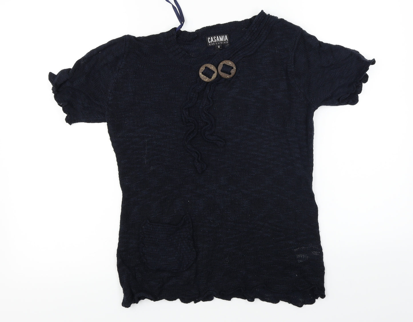 cashmia Womens Blue   Pullover Jumper Size S