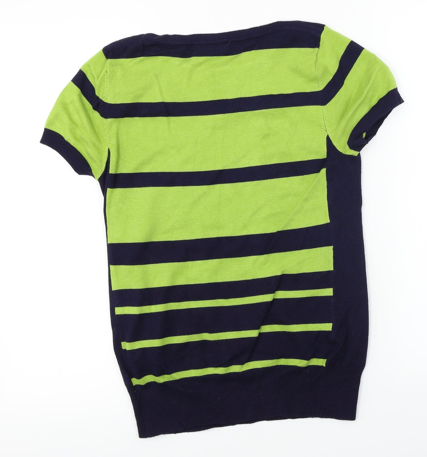 Just Elegance  Womens Green Striped  Pullover Jumper Size M