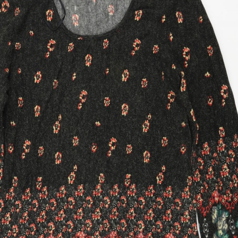 Stella Womens Brown Floral  A-Line  Size XL