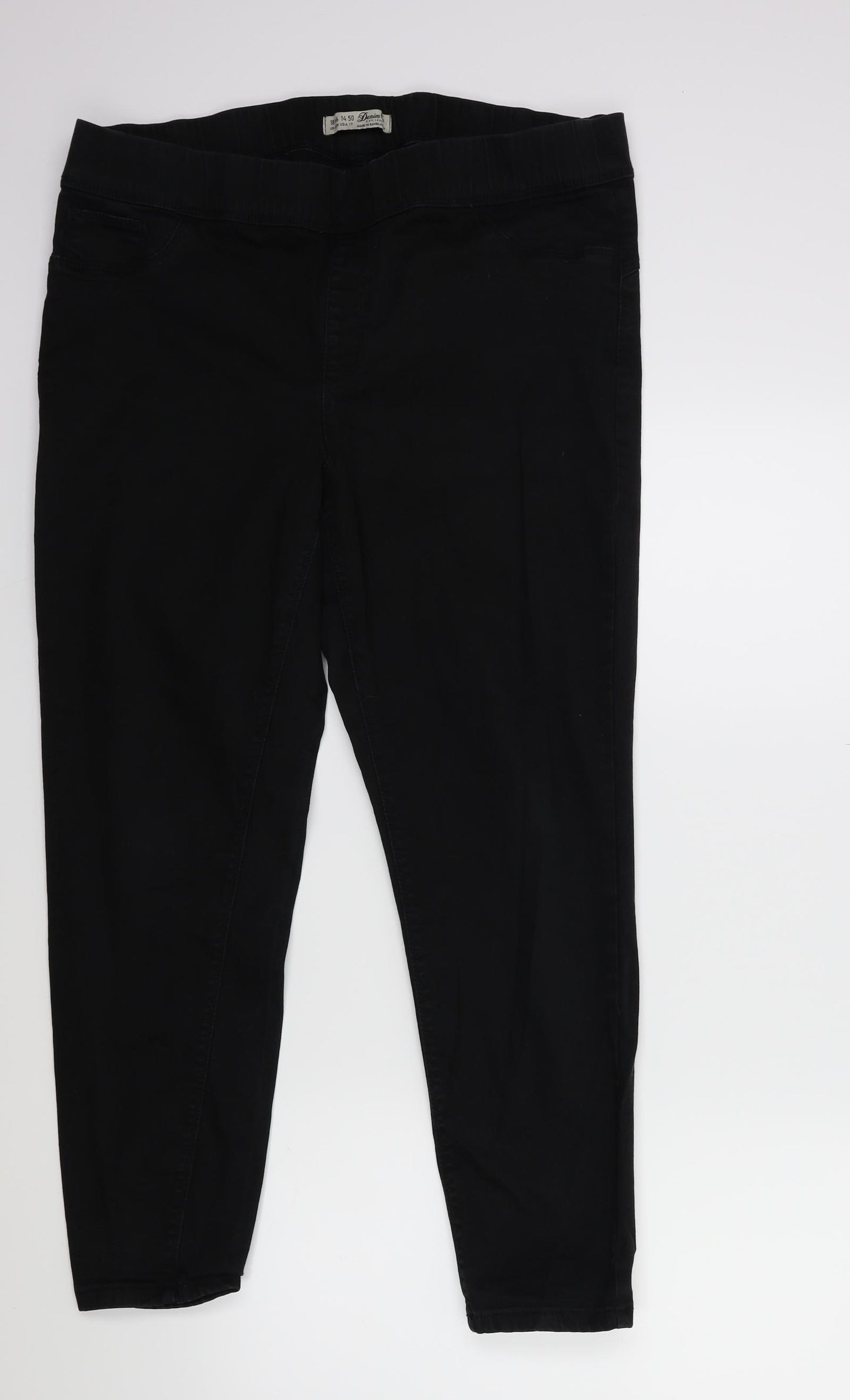 Denim & Co. Womens Black  Denim Jegging Jeans Size 18 L26 in