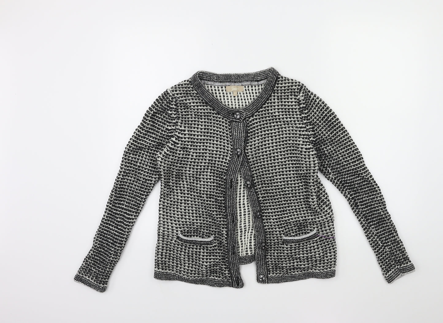 Soon Womens Black  Knit Cardigan Jumper Size 12