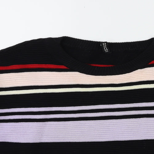 H&M Womens Pink Striped  Pullover Jumper Size M