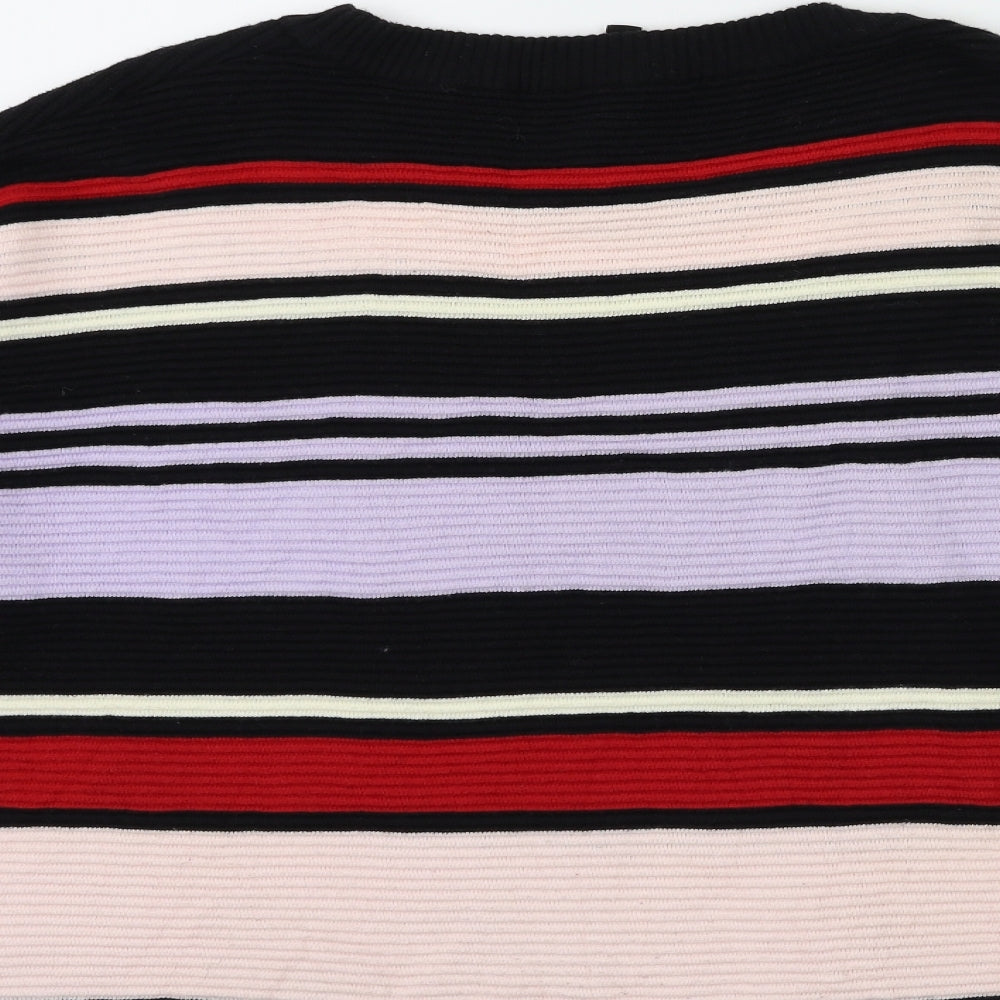 H&M Womens Pink Striped  Pullover Jumper Size M