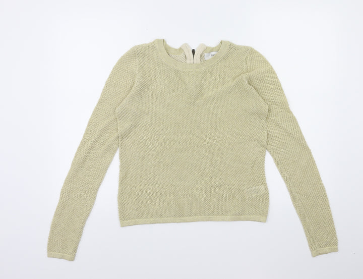 NEXT Womens Gold  Knit Pullover Jumper Size 6