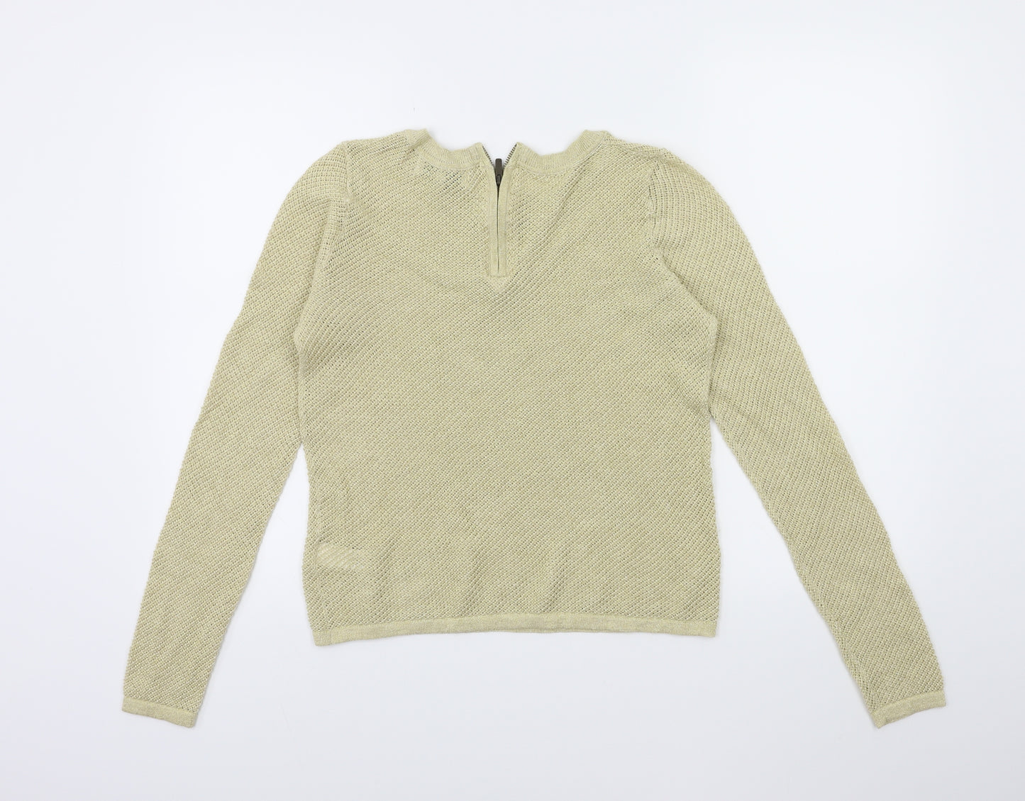 NEXT Womens Gold  Knit Pullover Jumper Size 6