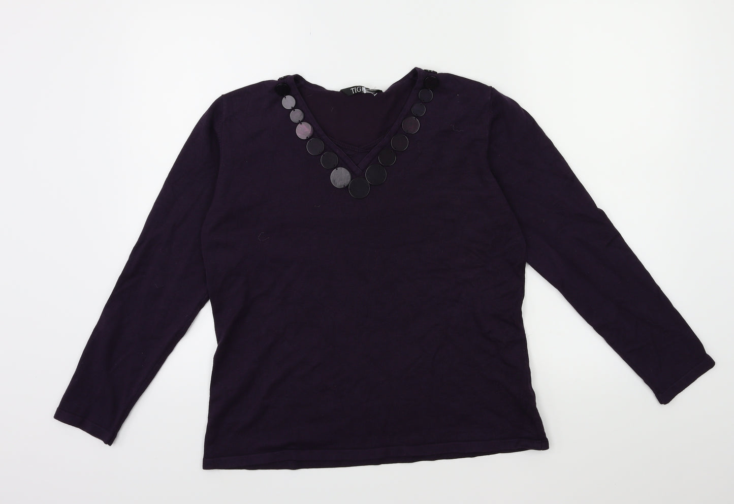 TIGI Womens Purple   Pullover Jumper Size 14