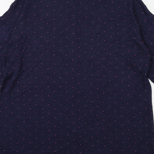 Marks and Spencer Womens Blue Polka Dot Knit Pullover Jumper Size 12