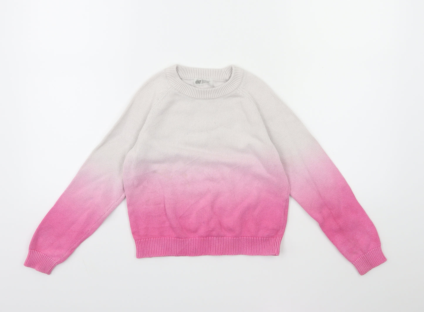 H&M Girls Pink   Pullover Jumper Size 9-10 Years