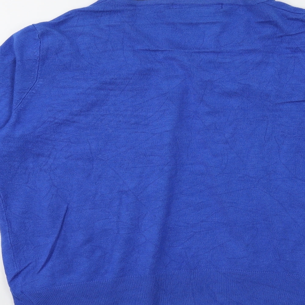 Marks and Spencer Womens Blue  Knit Cardigan Jumper Size 14