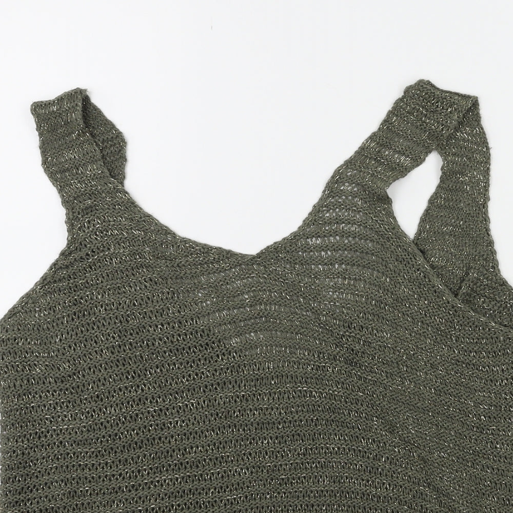 River Island Womens Green  Knit Pullover Jumper Size 8