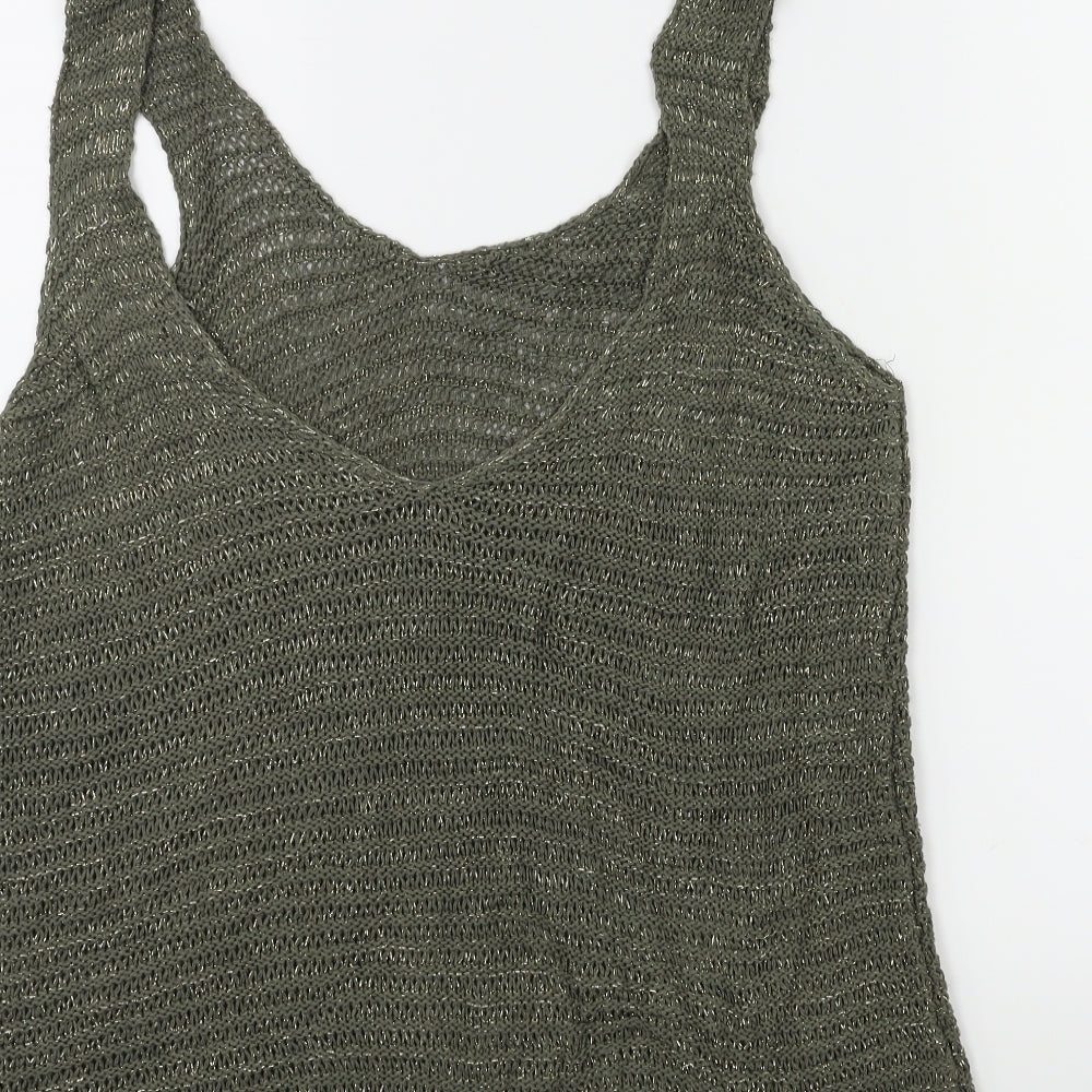 River Island Womens Green  Knit Pullover Jumper Size 8