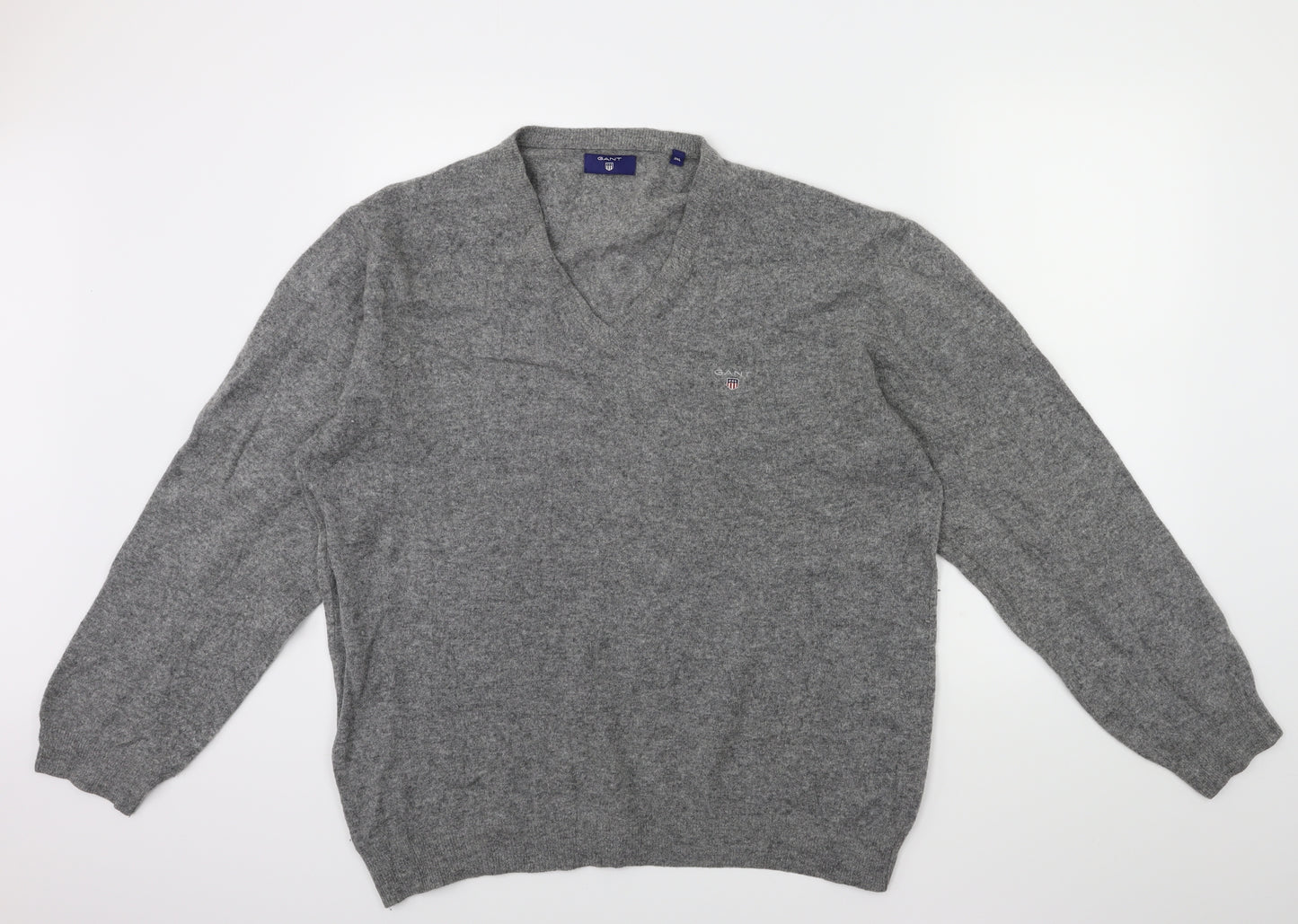 GANT Mens Grey  Knit Pullover Jumper Size 3XL